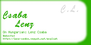 csaba lenz business card